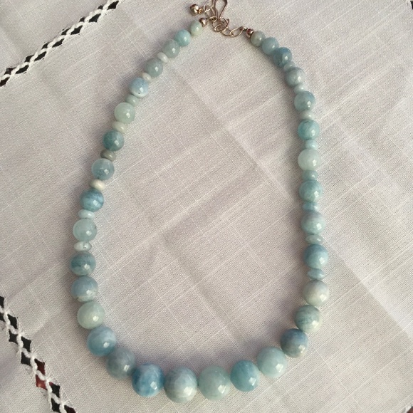 Jay King Sterling Silver Aquamarine Graduated Bead Necklace - Picture 1 of 5